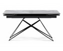 Стеклянный стол Блэкберн 140(200)х80 кристл белый мрамор / черный в Каменске-Уральском