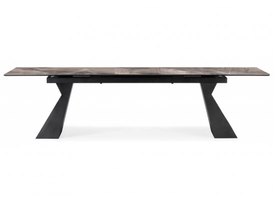 Стеклянный стол Денхольм 240(290)х100х75 каталония / черный в Каменске-Уральском