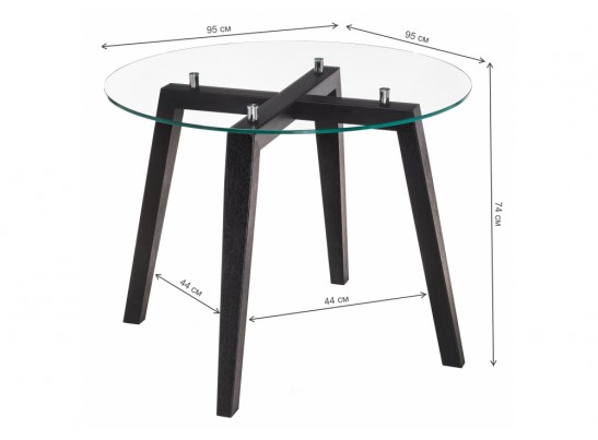 Стеклянный стол Ларс стекло / венге в Каменске-Уральском