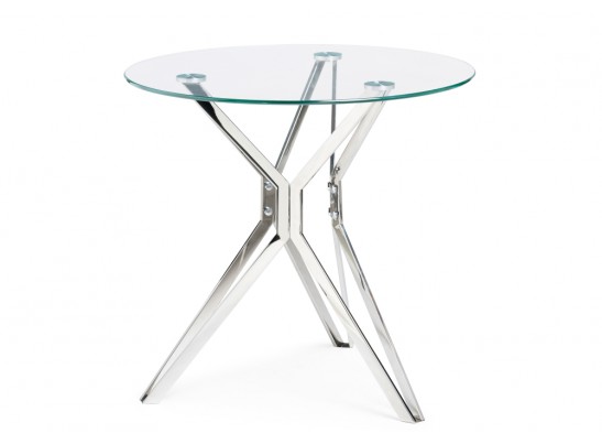 Стеклянный стол Roko 90х75 chrome в Каменске-Уральском