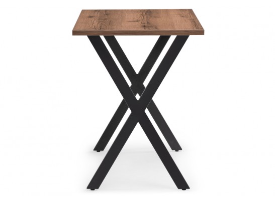 Стол Алеста Лофт 120х60х77 25 мм дуб делано темный / черный матовый в Каменске-Уральском