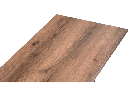 Стол Алеста Лофт 120х60х77 25 мм дуб делано темный / черный матовый в Каменске-Уральском