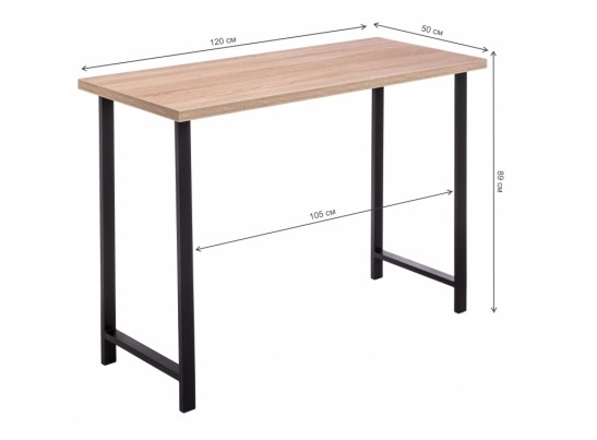 Стол барный Лофт сонома / черный матовый в Каменске-Уральском