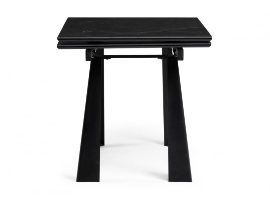 Керамический стол Бэйнбрук 140х80х76 черный мрамор / черный в Каменске-Уральском