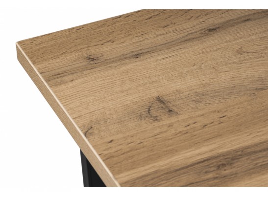 Деревянный стол Лота Лофт 120х75 черный матовый / дуб крафт золотой в Каменске-Уральском