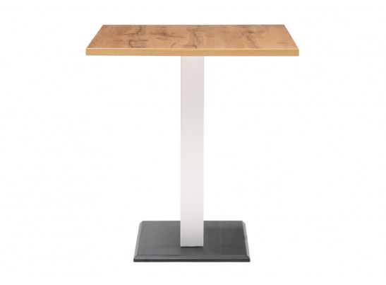 Стол на тумбе Мичиган Лофт 110х70х74 25 мм дуб вотан / белый матовый в Каменске-Уральском