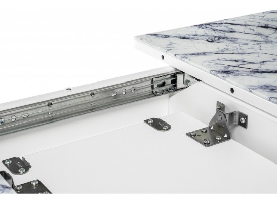 Стол на тумбе Ригель белый мрамор / белый в Каменске-Уральском