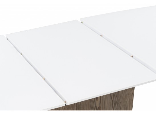 Стол на тумбе Теон 120 лиственница / белый / пластина серая в Каменске-Уральском