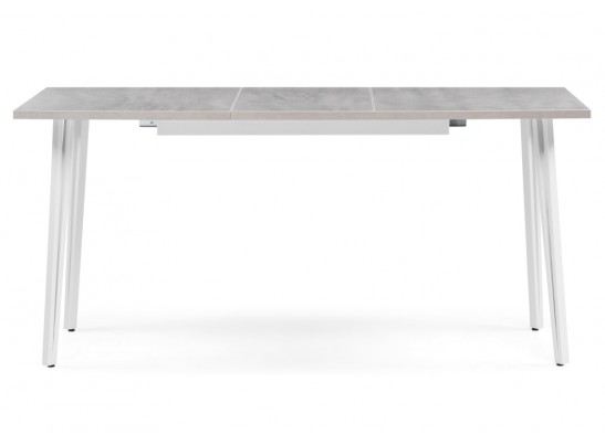 Стол раскладной Денвер Лофт 120(160)х75х75 25 мм бетон / матовый белый в Каменске-Уральском