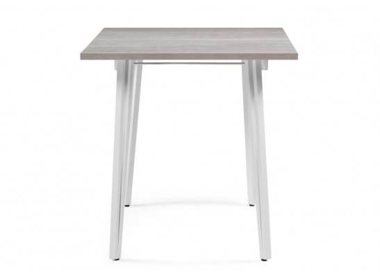 Стол раскладной Денвер Лофт 120(160)х75х75 25 мм бетон / матовый белый в Каменске-Уральском