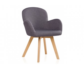 Стул Asia wooden legs / grey fabric