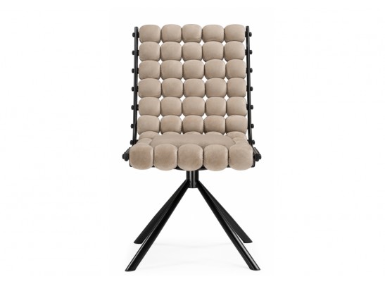 Стул на металлокаркасе Ball 1 бежевый / черный в Каменске-Уральском