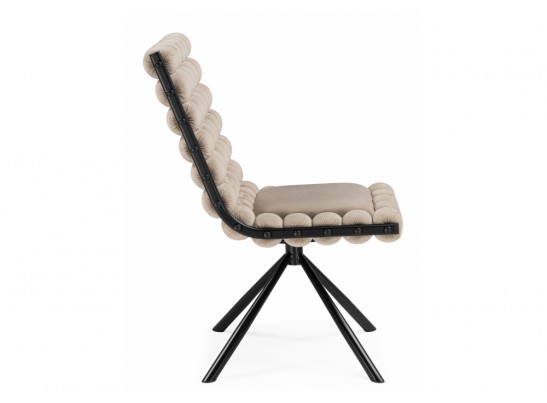 Стул на металлокаркасе Ball 1 бежевый / черный в Каменске-Уральском