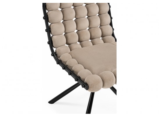 Стул на металлокаркасе Ball 1 бежевый / черный в Каменске-Уральском