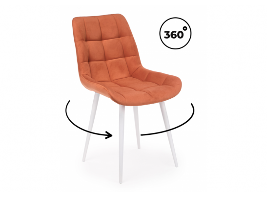 Стул на металлокаркасе Челси 360 К терракотовый (zd 432) / белый в Каменске-Уральском