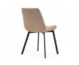 Стул на металлокаркасе Челси черный / бежевый