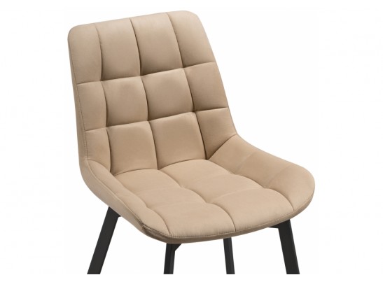 Стул на металлокаркасе Челси черный / бежевый в Каменске-Уральском