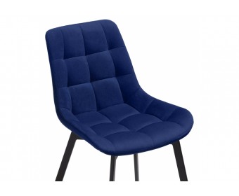 Стул на металлокаркасе Челси синий / черный