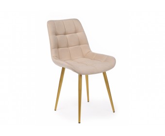 Стул на металлокаркасе Челси К бежевый (zd 210) / золотой