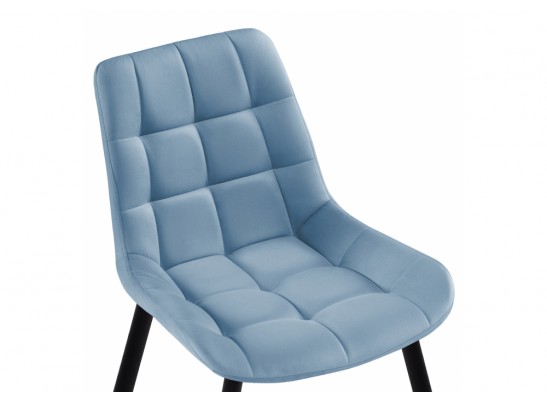 Стул на металлокаркасе Челси К голубой / черный в Каменске-Уральском