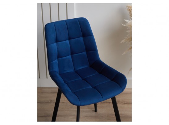 Стул на металлокаркасе Челси П синий (zd 798) / черный в Каменске-Уральском