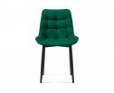 Стул на металлокаркасе Челси велюр зеленый / черный в Каменске-Уральском