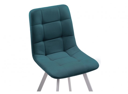 Стул на металлокаркасе Чилли морская волна / белый каркас в Каменске-Уральском