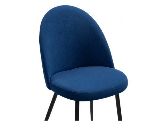 Стул на металлокаркасе Дагрун темно-синий / черный каркас в Каменске-Уральском