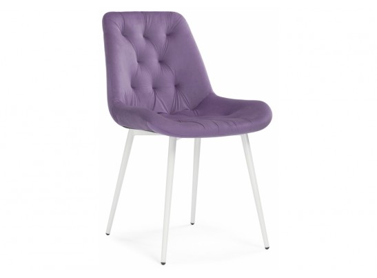 Стул на металлокаркасе Гояр сиреневый / белый глянец в Каменске-Уральском