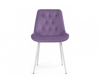 Стул на металлокаркасе Гояр сиреневый / белый глянец