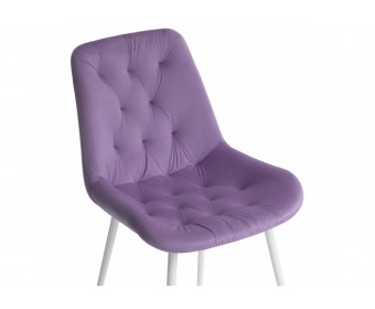 Стул на металлокаркасе Гояр сиреневый / белый глянец