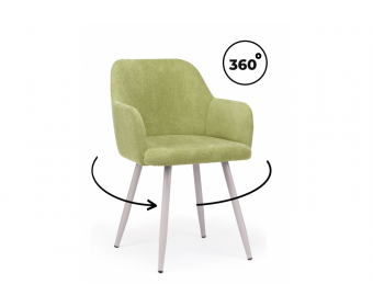 Стул на металлокаркасе Инфини 360 зеленый (ocean 013) / серый