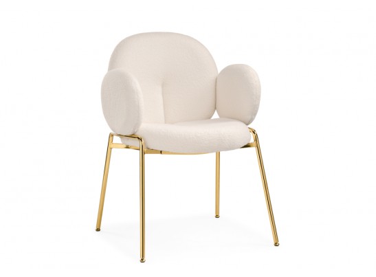 Стул на металлокаркасе Kalipso white / gold в Каменске-Уральском