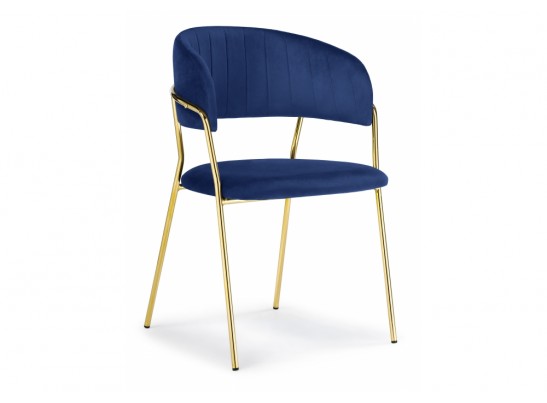 Стул на металлокаркасе Kamelia dark blue / gold в Каменске-Уральском