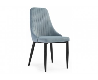 Стул на металлокаркасе Kora light blue / black