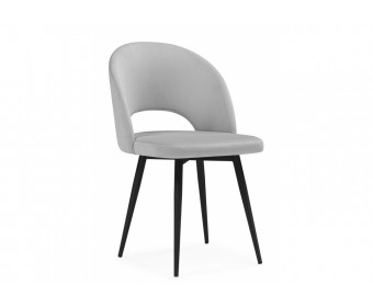 Стул на металлокаркасе Курбис светло-серый (zd 960) / черный