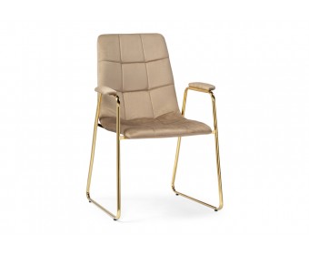 Стул на металлокаркасе Lana beige / gold