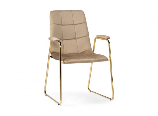 Стул на металлокаркасе Lana beige / gold в Каменске-Уральском
