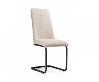 Стул на металлокаркасе Лулла бежевый / черный каркас