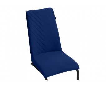 Стул на металлокаркасе Лулла темно-синий / черный