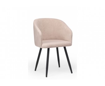 Стул на металлокаркасе Монер 360 латте (glory 10) / черный