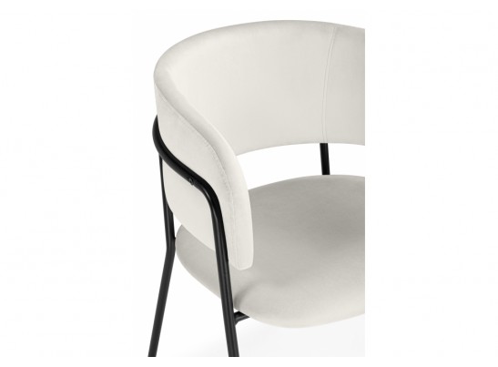 Стул на металлокаркасе Осло белый (milk) / черный в Каменске-Уральском