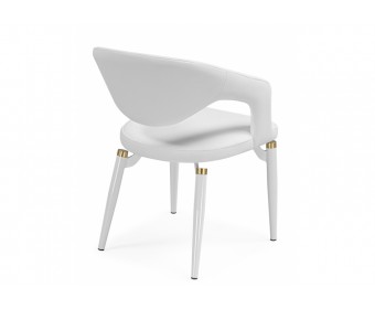 Стул на металлокаркасе Palma white / white and gold