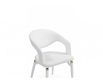 Стул на металлокаркасе Palma white / white and gold
