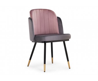 Стул на металлокаркасе Penelopa dark gray / pink / black / gold