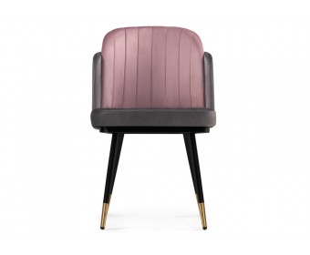 Стул на металлокаркасе Penelopa dark gray / pink / black / gold