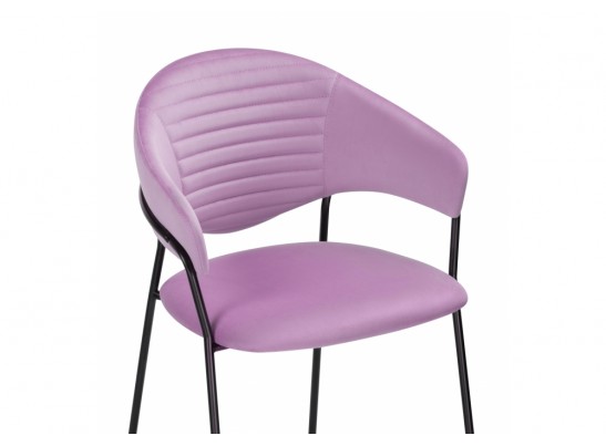 Стул на металлокаркасе Рансол лиловый / черный глянец в Каменске-Уральском