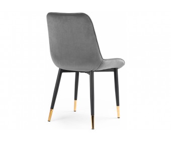Стул на металлокаркасе Seda 1 dark gray / black / gold
