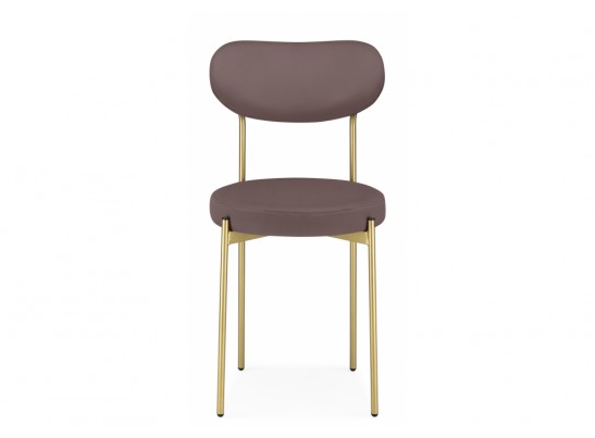Стул на металлокаркасе Стиф какао велюр / золото в Каменске-Уральском