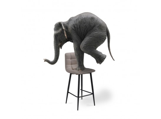 Комплект стульев полубарных Симпл 2 шт латте / черный в Каменске-Уральском